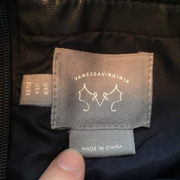 Plum Faux Leather Skirt - Picture 3 of 4